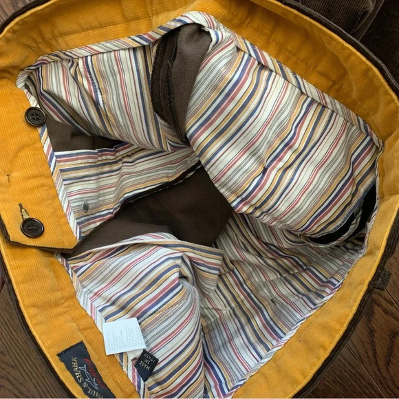 Paul & Shark Yachting Brown Tapered Leg Corduroy Cotton Trousers Size 34 USA - Picture 15 of 16